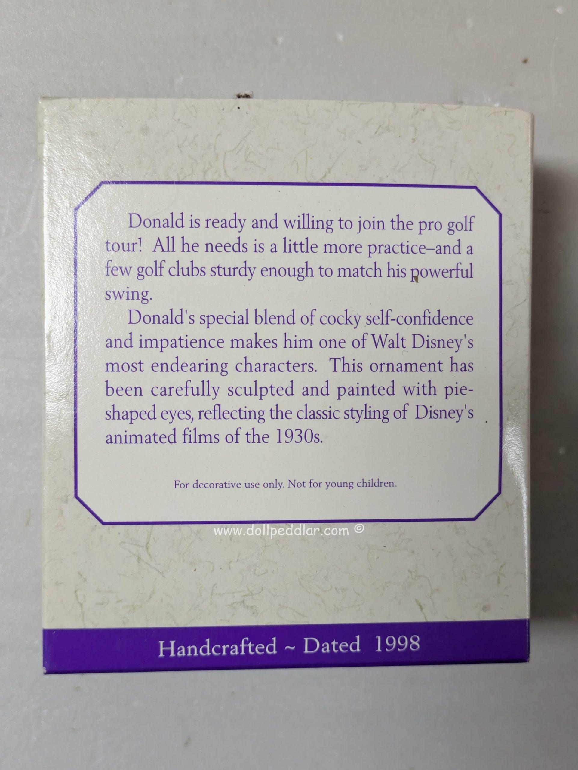Hallmark Ornaments Practice Swing - Donald Duck 1998 NRFB - Image 2