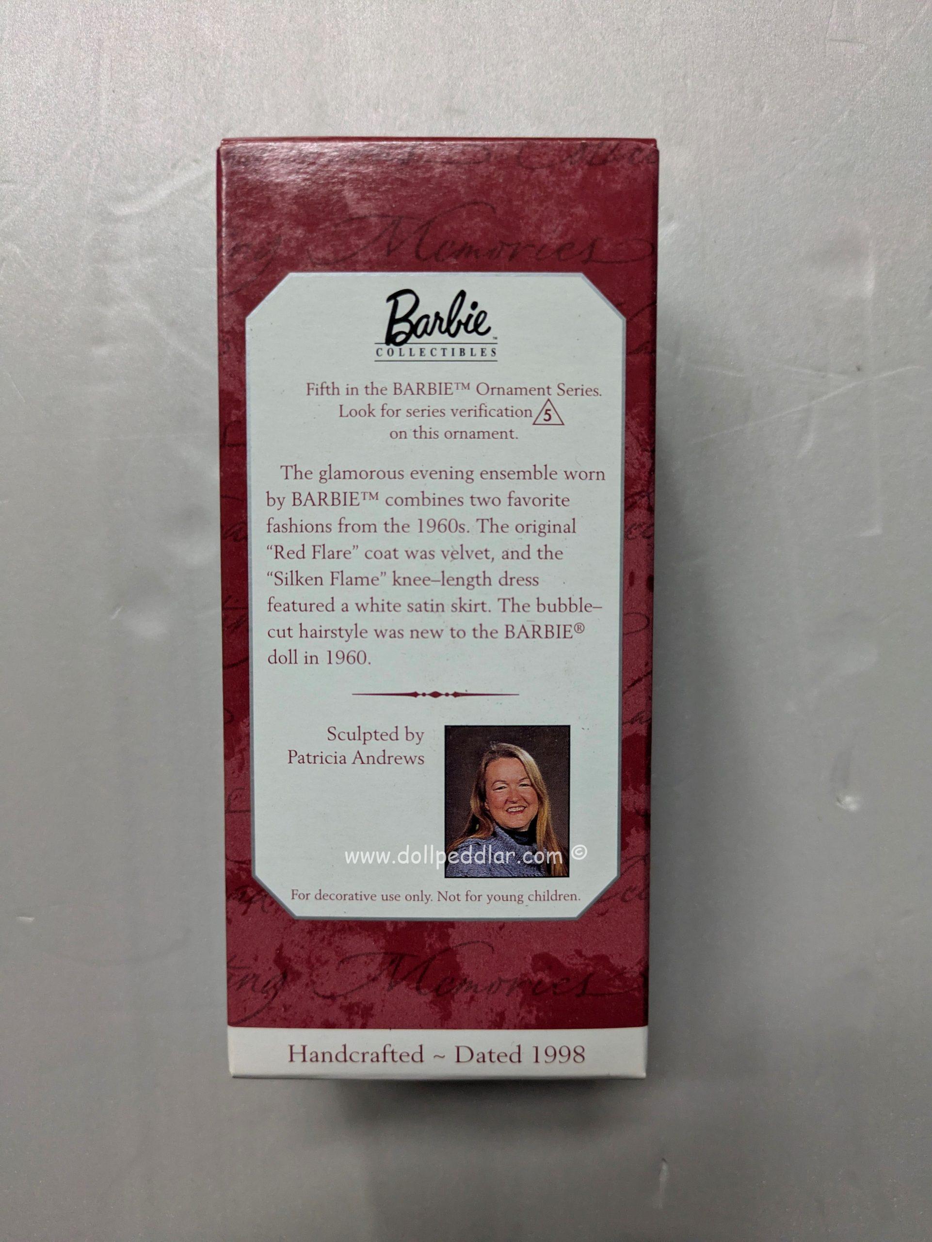 Hallmark Keepsake Ornament 1998 Barbie Silken Flame 5th in Collection - Image 3