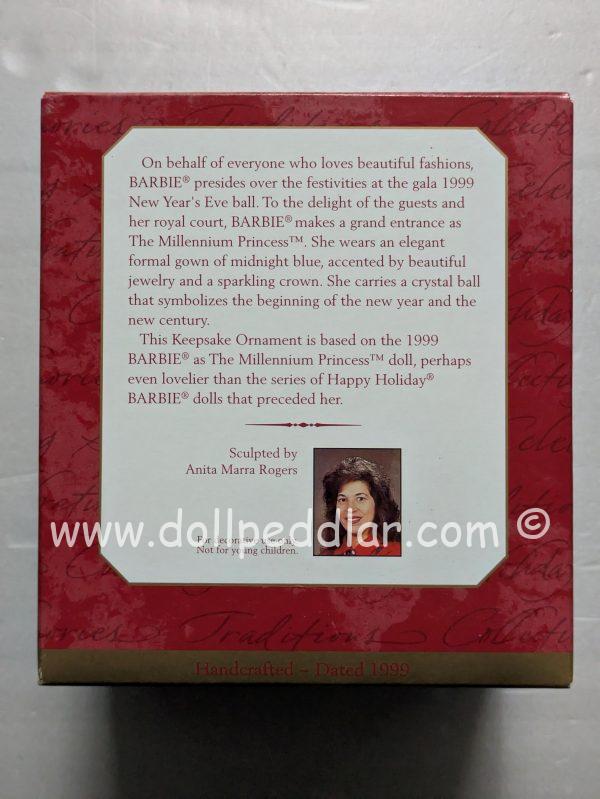 Hallmark Keepsake Ornament Barbie Milllennium Princess (matches Barbie Vintage Millennium Princess doll) NRFB - Image 2