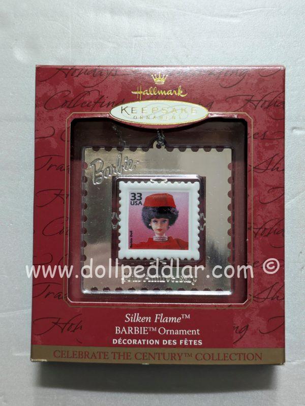 Hallmark Ornament Century Stamp Silken Flame Barbie 1999 NRFB - Image 2