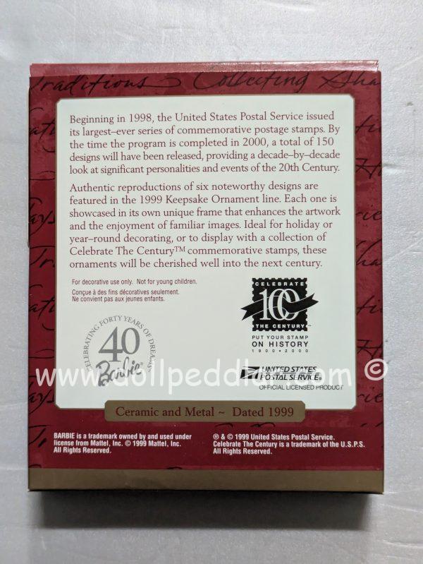 Hallmark Ornament Century Stamp Silken Flame Barbie 1999 NRFB - Image 3