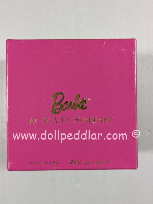 BARBIE Ball Ornament FAO Exclusive 24k Gold finish filigree & Barbie cutouts in Box Retired - Image 5