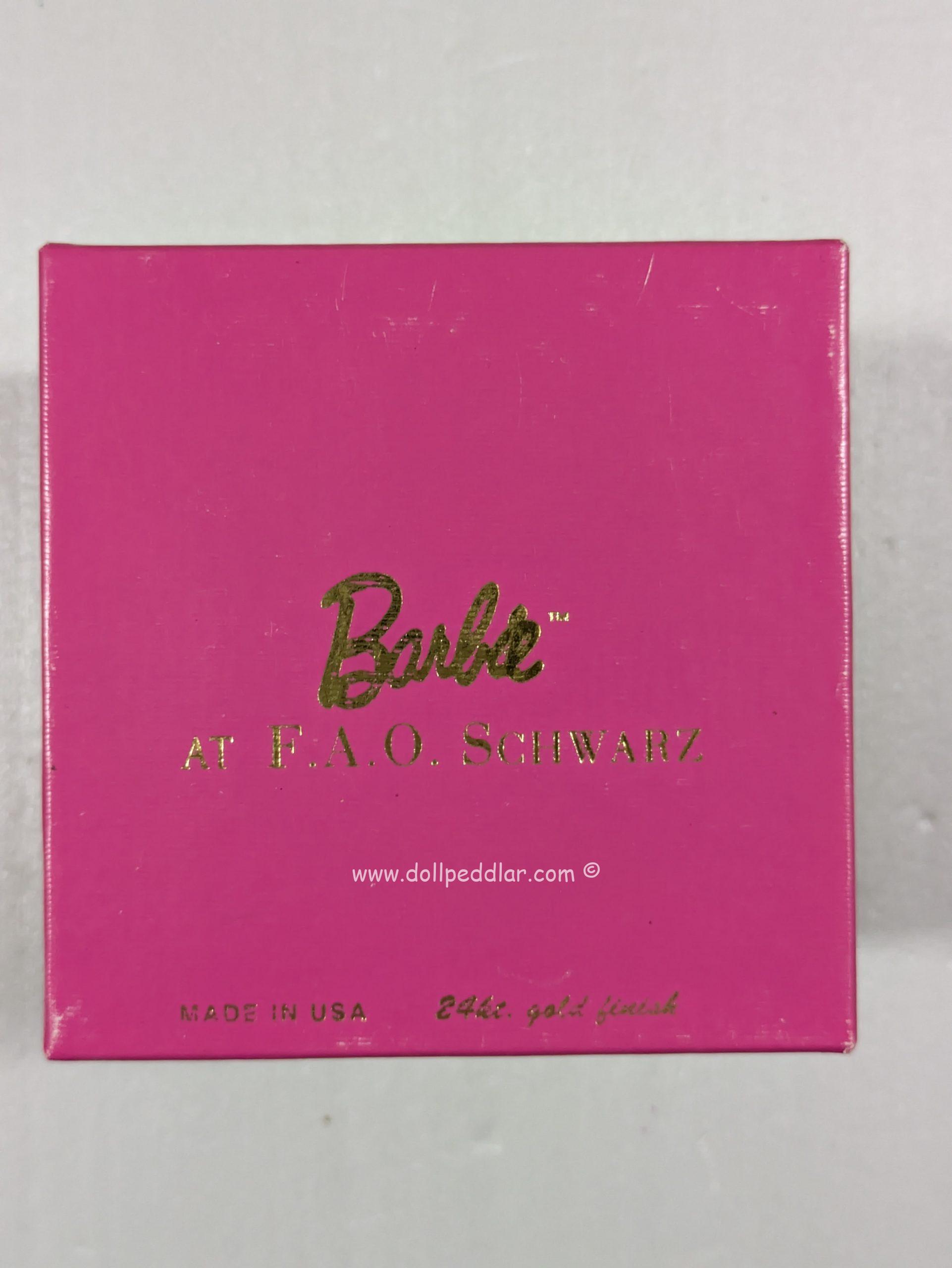 BARBIE Ball Ornament FAO Exclusive 24k Gold finish filigree & Barbie cutouts in Box Retired - Image 5