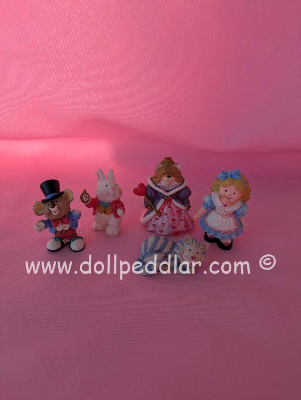 Hallmark Merry Miniatures Alice in Wonderland 5pc NO BOX - Image 2