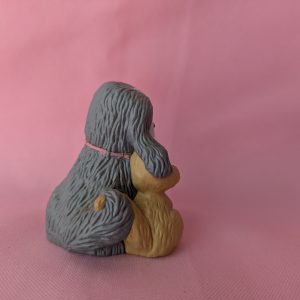 1989 Vintage Merry Miniatures Dog and Cat Hug