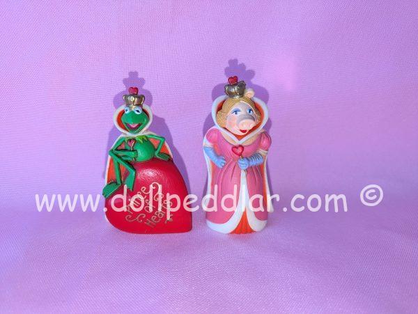 1982 Vintage Merry Miniatures Kermit and Miss Piggy Valentines Set
