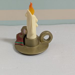 1985 Vintage Merry Miniatures Mouse Sleeping on Candlestick