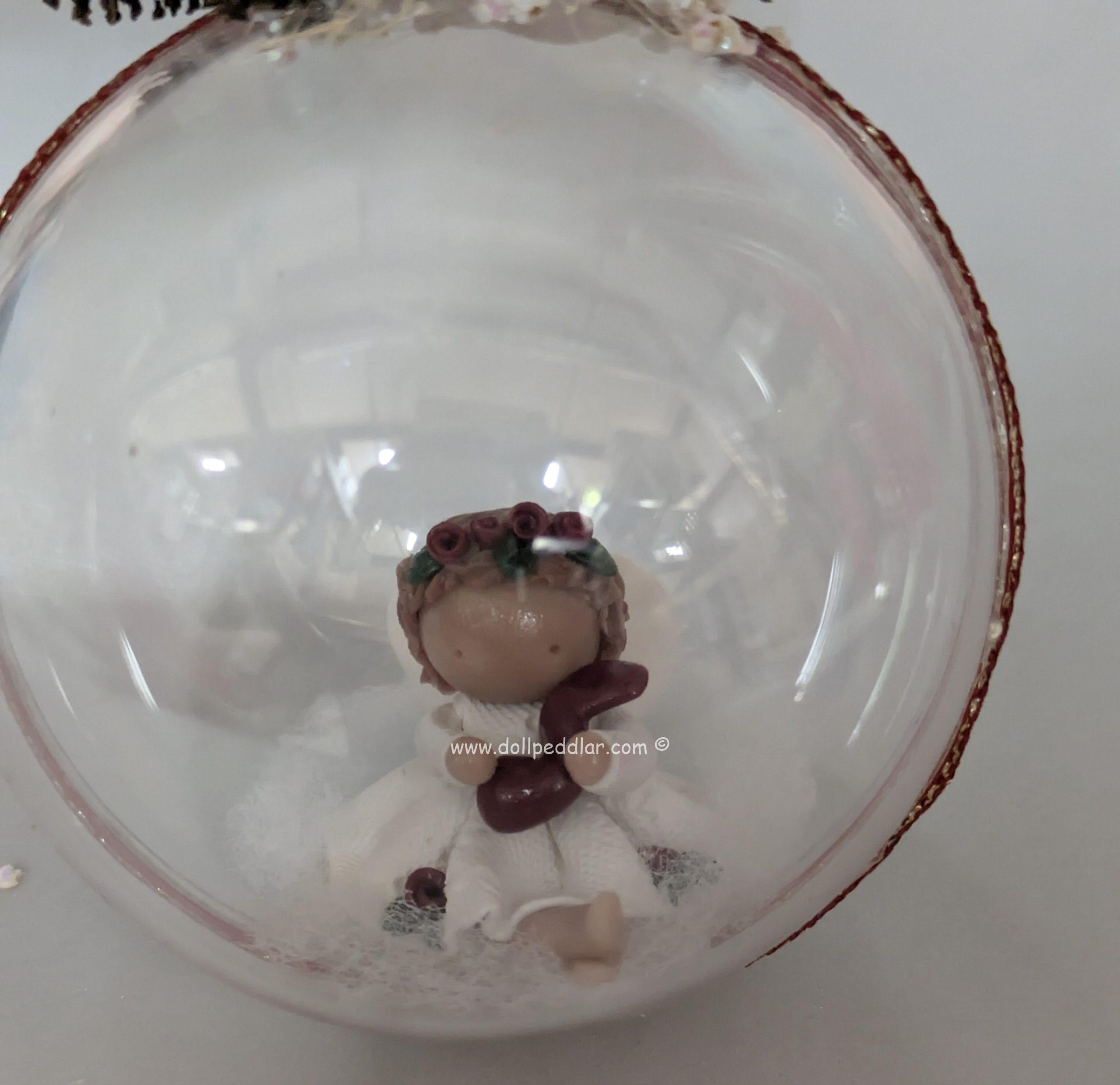 Rosebud Babies White Angel Ornament NO BOX - Image 2