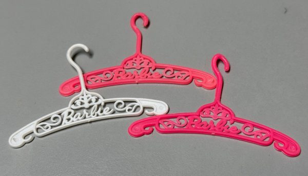 #1065 Mod Barbie Hangers (Pink & White) Pack of 3