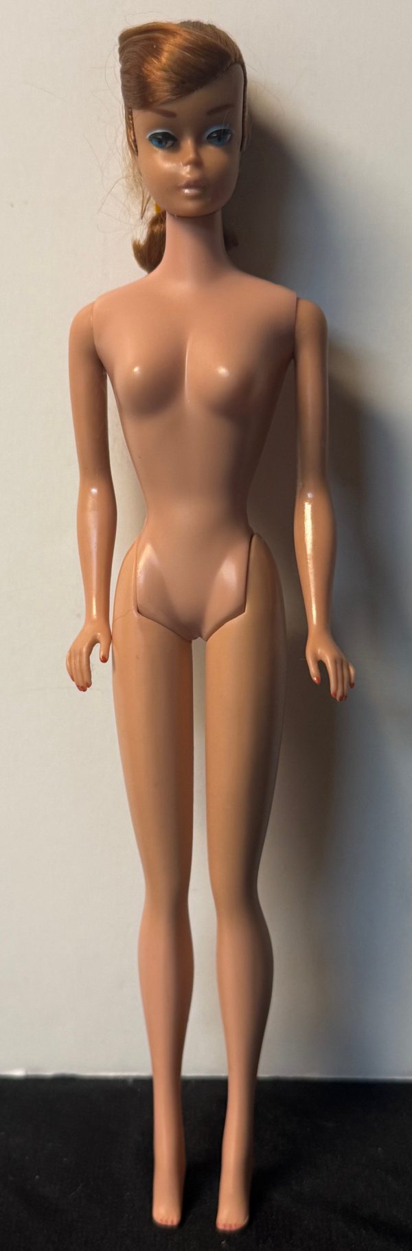 Vintage #850 Swirl Ponytail Barbie Redhead NUDE - GREEN EAR