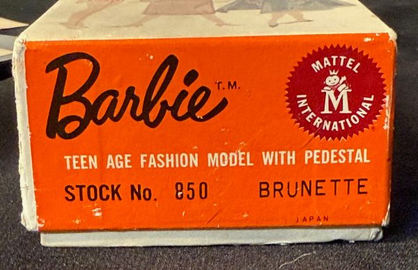 #850 Vintage #1 Ponytail Barbie Brunette Mint in Box - Image 17