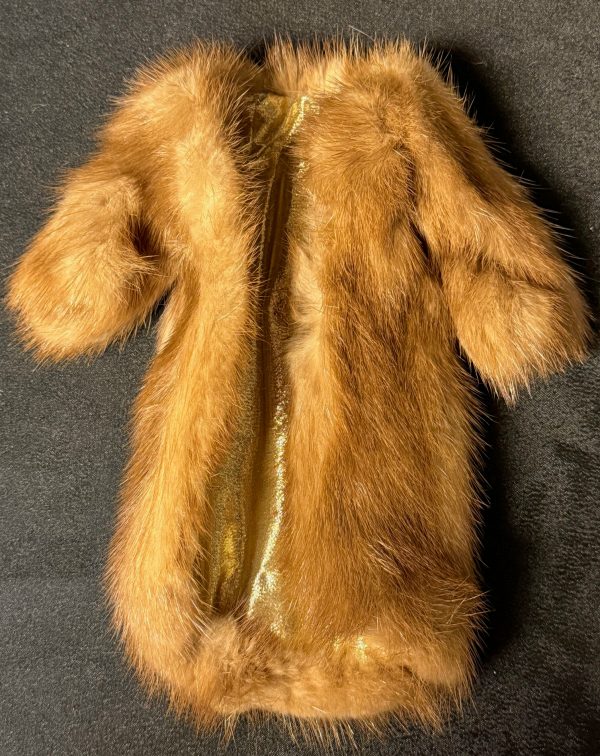 Barbie Handmade Mink Coat and Mattel Black Poodle (NO DOLL) - Image 2