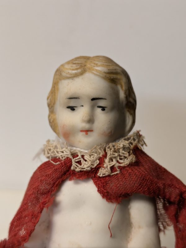 Vintage King Porcelain Bisque Doll 3.5" - Image 2
