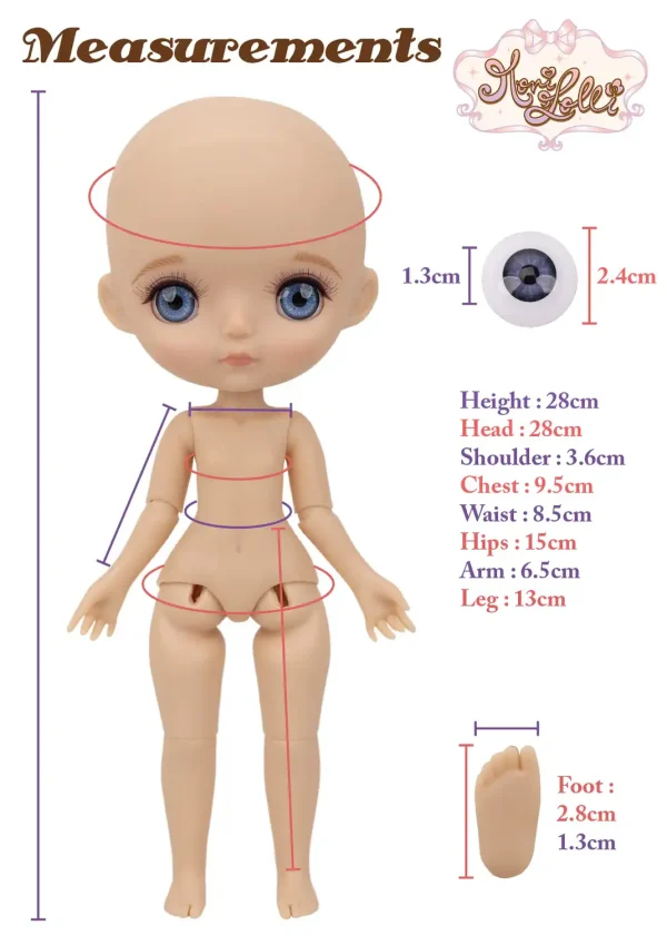 Dolly Mori Lolli "Serene Belle" Outfit Fit 11"/28cm - Image 5