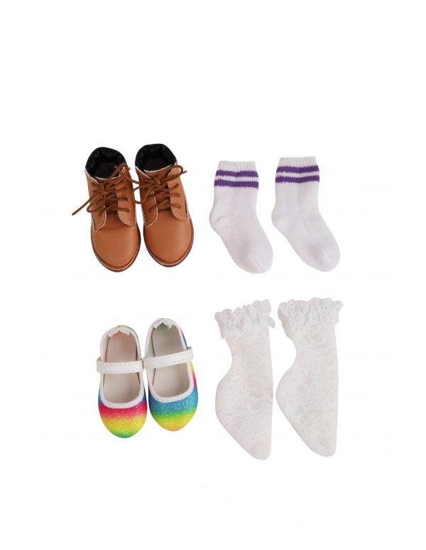 Ruby Red Fashion Friends Work & Play Shoe Set Fits 11"