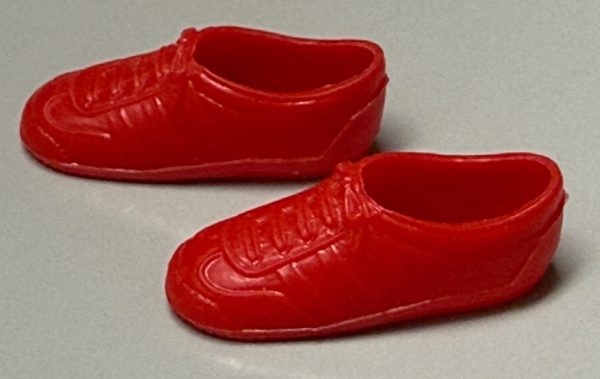 Red Sneakers (Hard Plastic) Fits 12" Fashion Dolls (Barbie, Integrity, JHD, Etc)