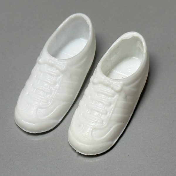 White Sneakers (Hard Plastic) 12" Fashion Doll Size (Barbie, Integrity, JHD, Etc) - Image 2