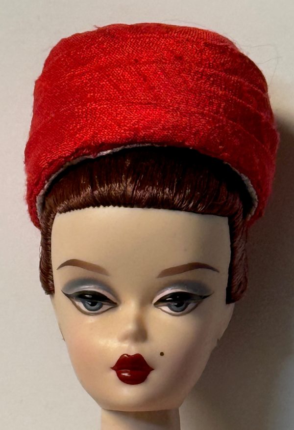 Michele Couture Red Silk Hat (Fits 12" Fashion Dolls)