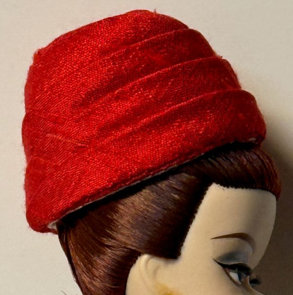 Michele Couture Red Silk Hat (Fits 12" Fashion Dolls) - Image 2