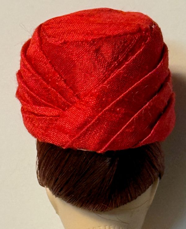 Michele Couture Red Silk Hat (Fits 12" Fashion Dolls) - Image 3