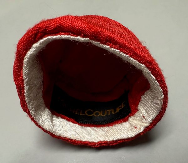 Michele Couture Red Silk Hat (Fits 12" Fashion Dolls) - Image 4