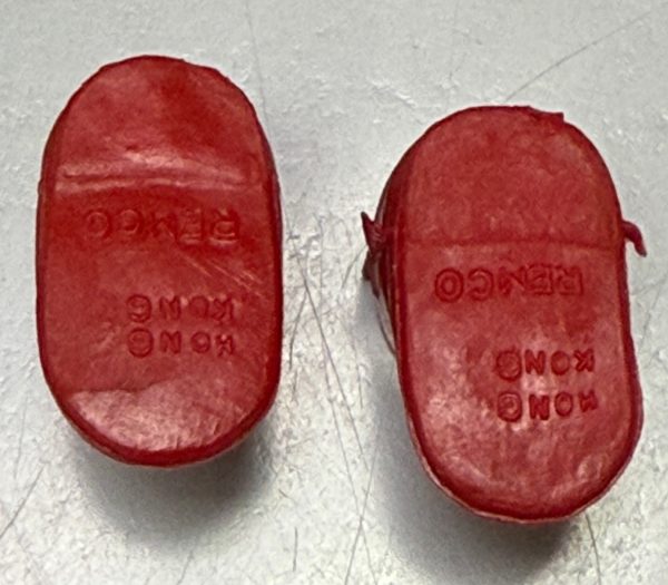Vintage Remco Red Boots for Small Dolls (1" Long) - Image 3