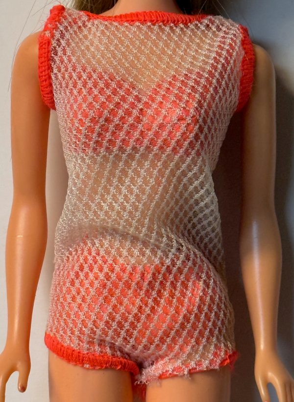 #1160 Vintage Twist 'n Turn (TNT) Barbie Medium Brown Hair in Original Swimsuit - Image 3