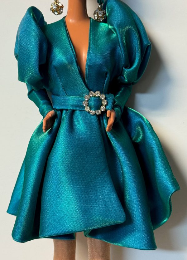 Teal Shimmer Barbie by Artist Ivan Burton OOAK - Image 2