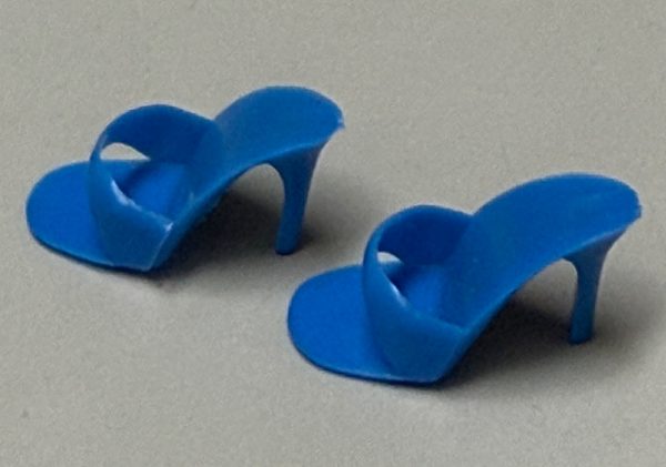 Vintage Open Toe "Philippine" Heels (Blue) Fits Barbie