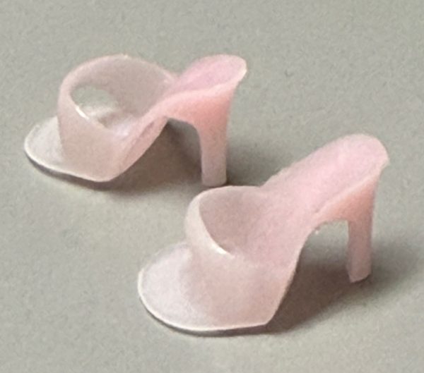 Vintage Barbie Open Toe "Japan" Heels (Light Pink)