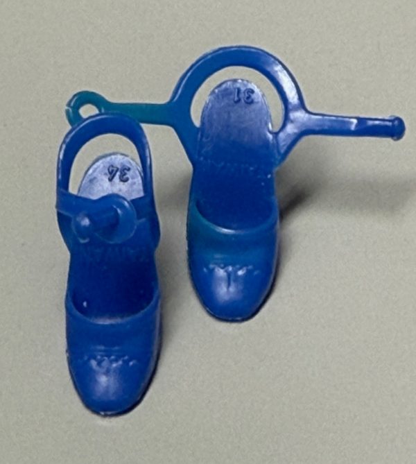 Vintage Barbie Superstar Ankle Strap Shoes (Blue) - Image 2