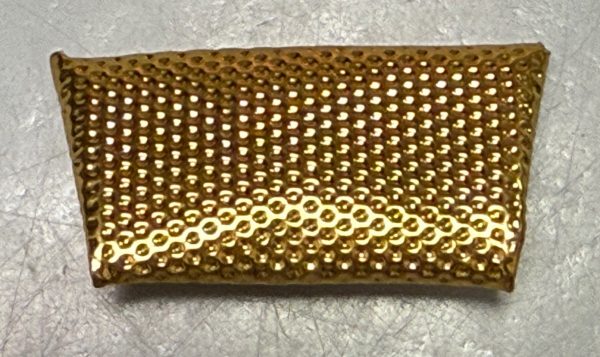 Vintage Barbie Gold Dimpled Clutch Purse - Image 2