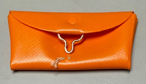 Vintage Barbie Mod Clutch Purse (Orange/Missing Bead)