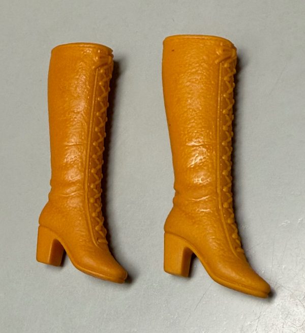 Vintage Barbie Mod Lace-Up Boots (Tan)