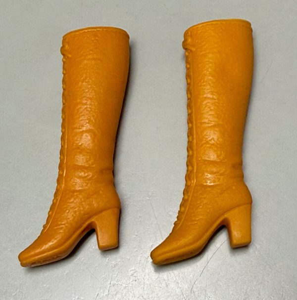 Vintage Barbie Mod Lace-Up Boots (Tan) - Image 2