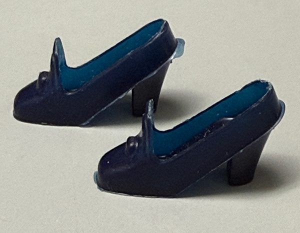 Vintage Barbie Mod Pilgrim Shoes (Navy) "Korea" - Image 2