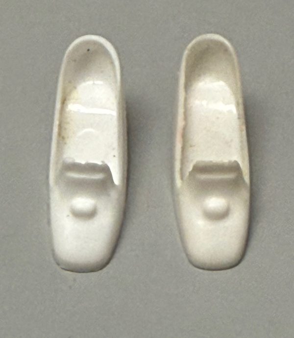 Vintage Barbie Mod Pilgrim Shoes (White) "Korea"