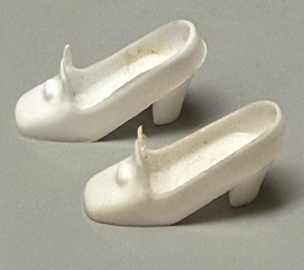 Vintage Barbie Mod Pilgrim Shoes (White) "Korea" - Image 2