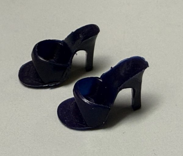 Vintage Barbie Open Toe "Japan" Heels (Navy) - Image 2