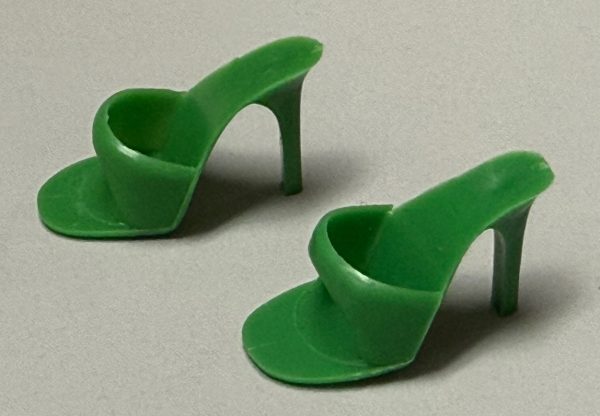 Vintage Barbie Open Toe "Japan" Heels (Green)
