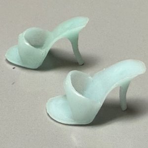 Vintage Barbie Open Toe “Japan” Heels (Light Blue)