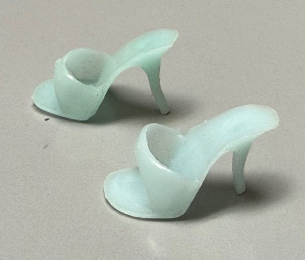 Vintage Barbie Open Toe "Japan" Heels (Light Blue)