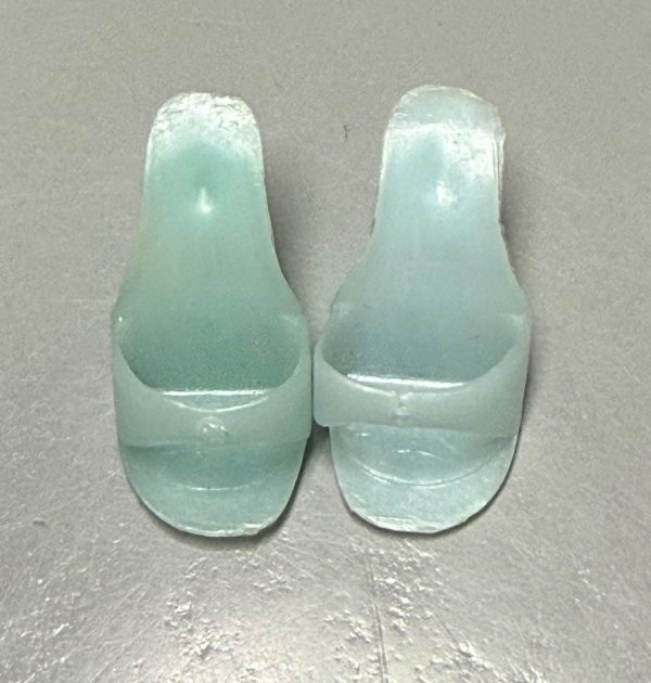 Vintage Barbie Open Toe "Japan" Heels (Light Blue) - Image 2