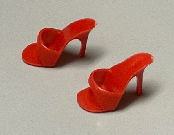 Vintage Barbie Open Toe "Japan" Heels (Red)