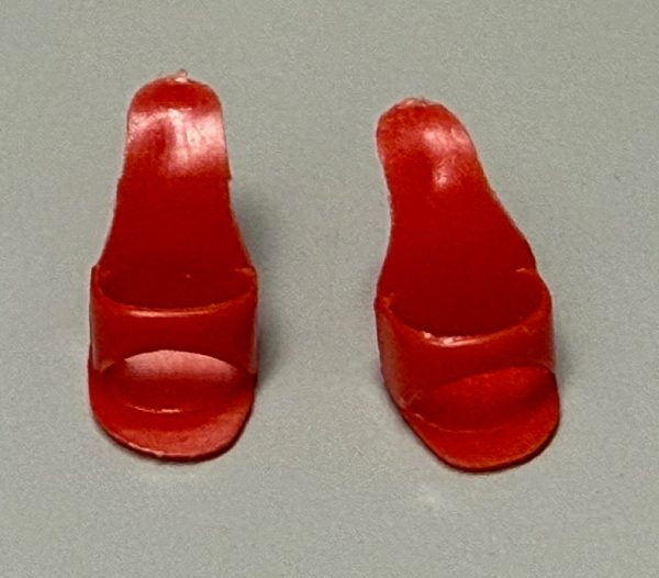 Vintage Barbie Open Toe "Japan" Heels (Red) - Image 2