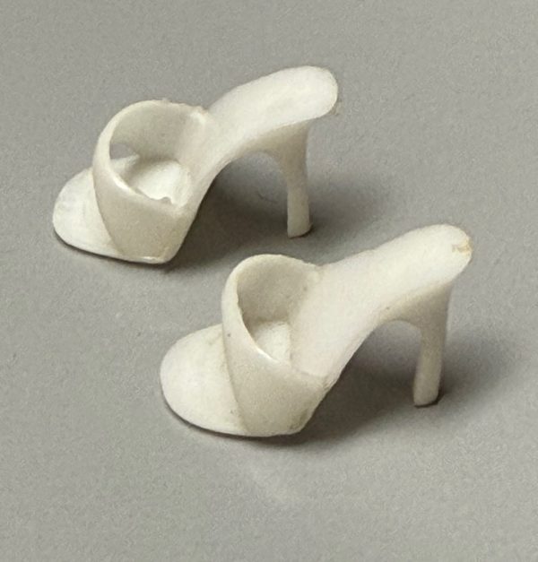 Vintage Barbie Open Toe "Japan" Heels (White)