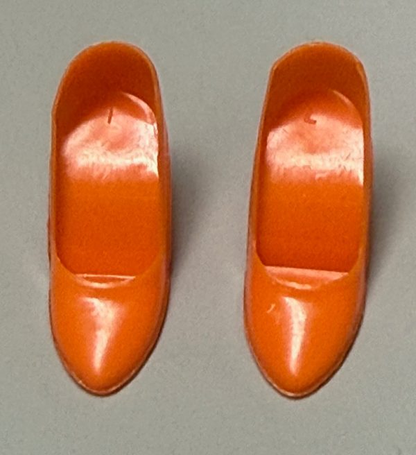 Vintage Barbie Closed Toe "Japan" Heels (Orange) - Image 2