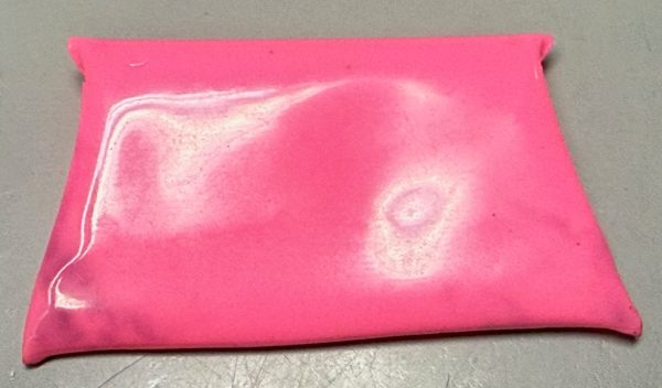 Vintage Vinyl Clutch Purse (Neon Pink) 2.25" x 1.25" - Image 2
