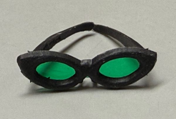 Black Cat Eye Sunglasses (Fits Barbie and other 1/6 Dolls)