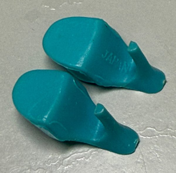 Vintage Barbie Open Toe “Japan” Heels (Turquoise/American Girl) - Image 3